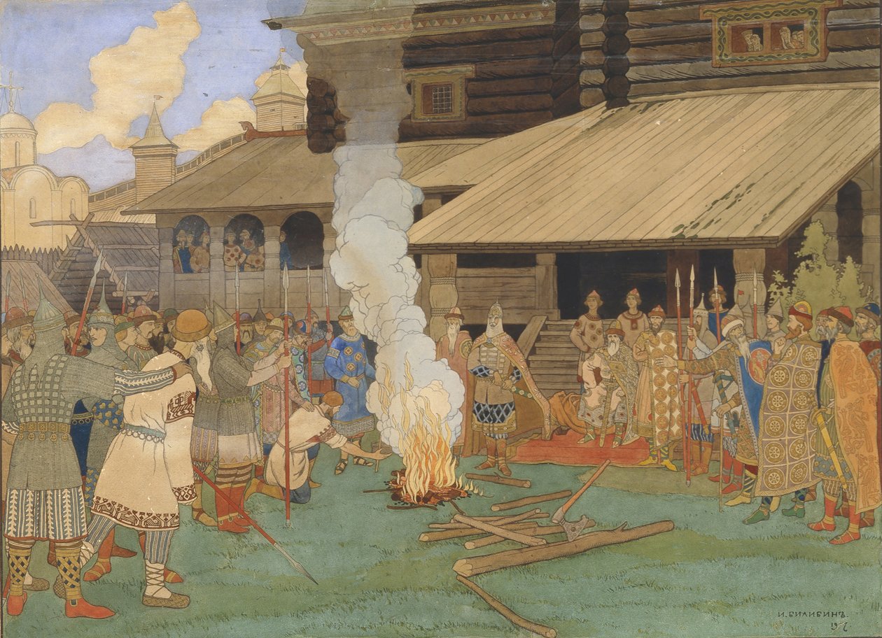 Dåp ved ild av Ivan Yakovlevich Bilibin