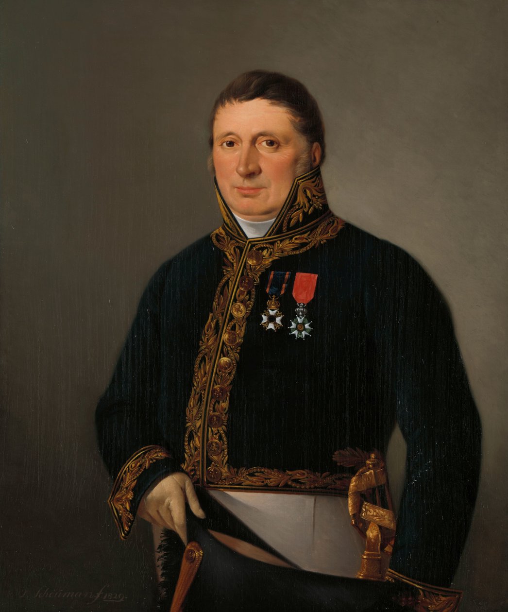 Portrett av generalinspektør A.F. Goudriaan av Izaak Schouman