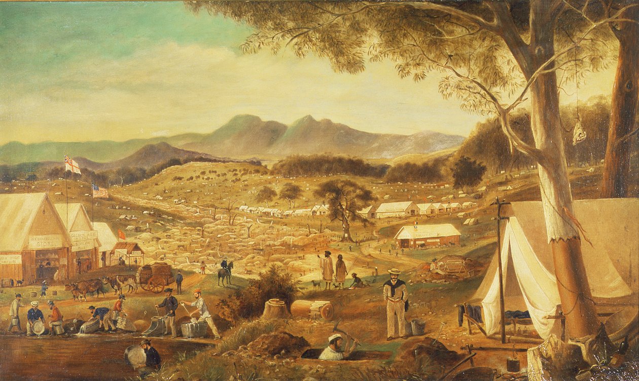 Gullgraving, Ararat, 1853 av J Roper