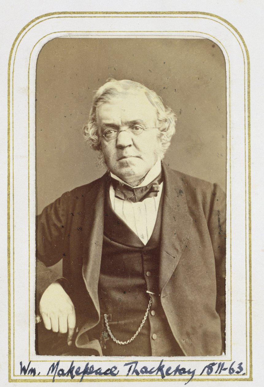 Portrett av William Makepeace Thackeray (1811–63) (albumtrykk) av J.C. Watkins