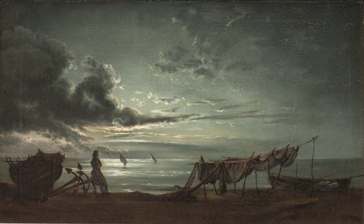 Napolibukten. Måneskinn av Johan Christian Dahl