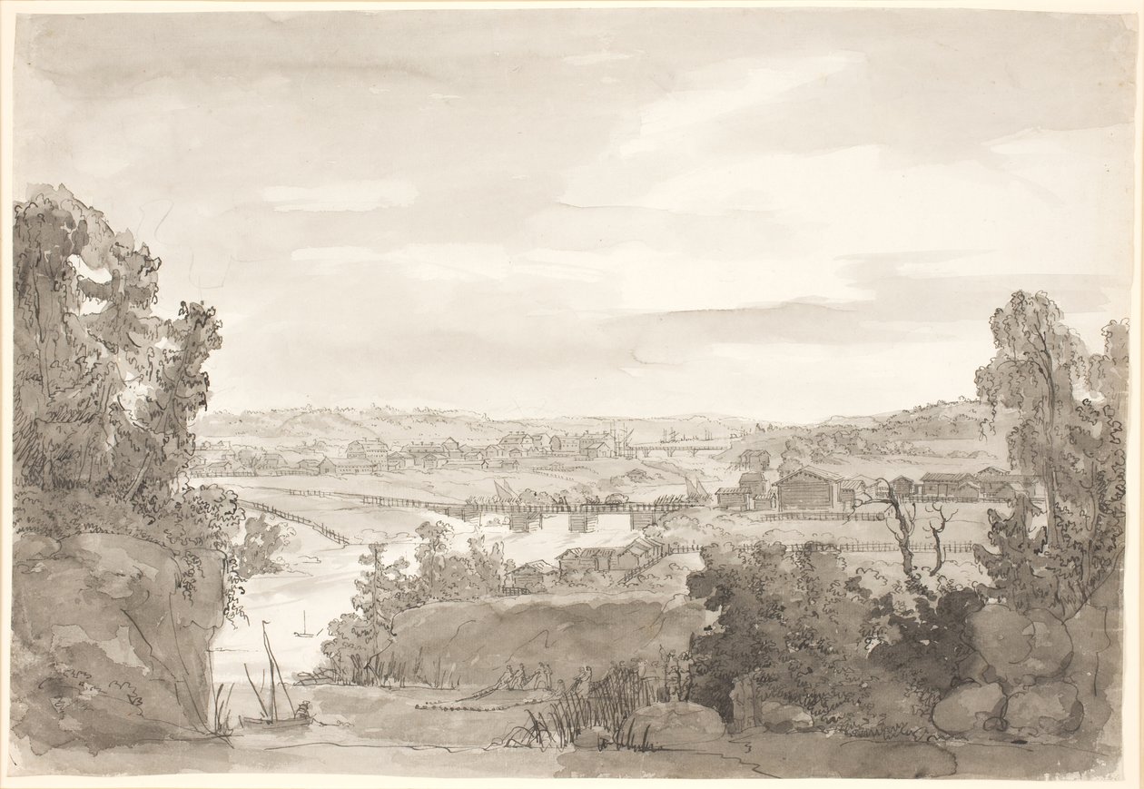 Utsikt over Kongsberg, Norge av Johan Christian Dahl