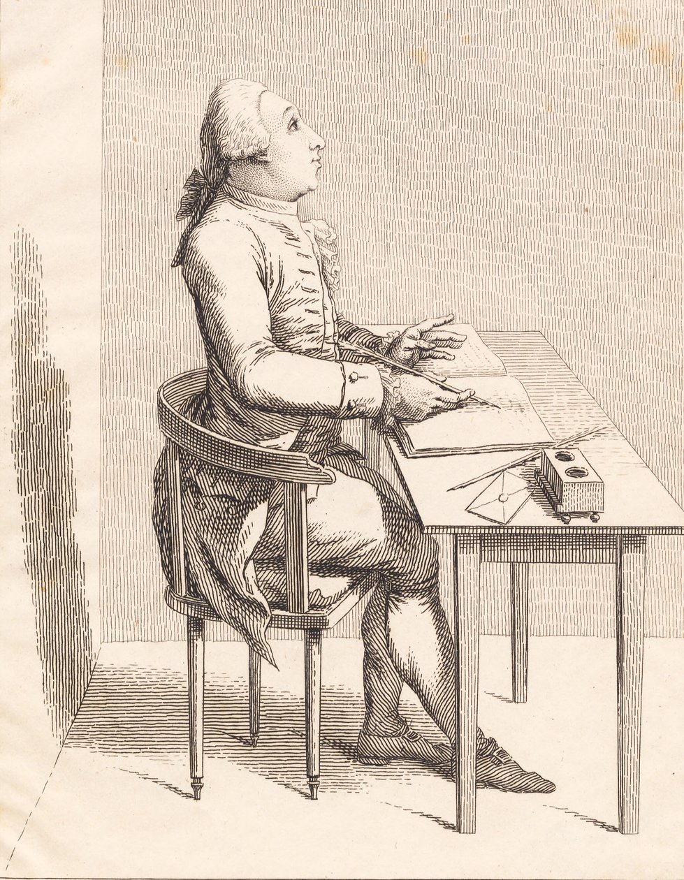 En gentleman ved et skrivebord av J.F. Clemens