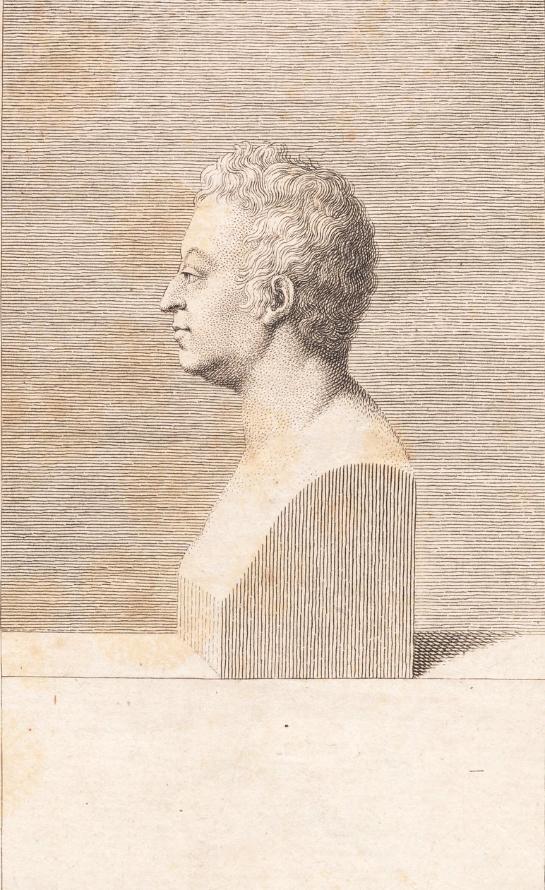 En byste av en mann av J.F. Clemens