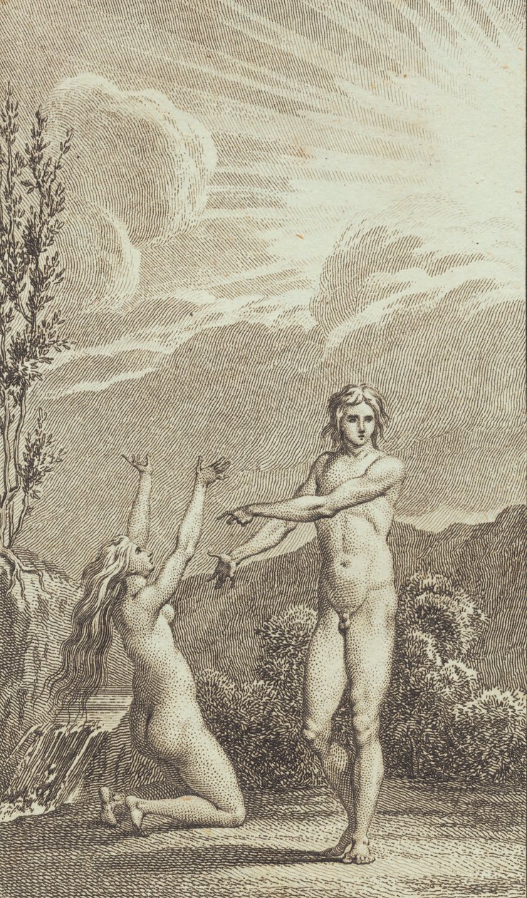 Illustrasjon til Ewalds "Adam og Eva". II av J.F. Clemens