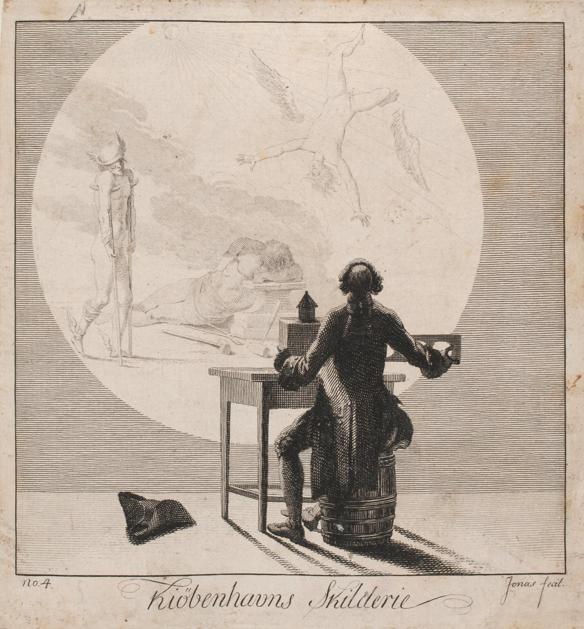 "Kiøbenhavns Skilderie". Nei. 4 av J.F. Clemens