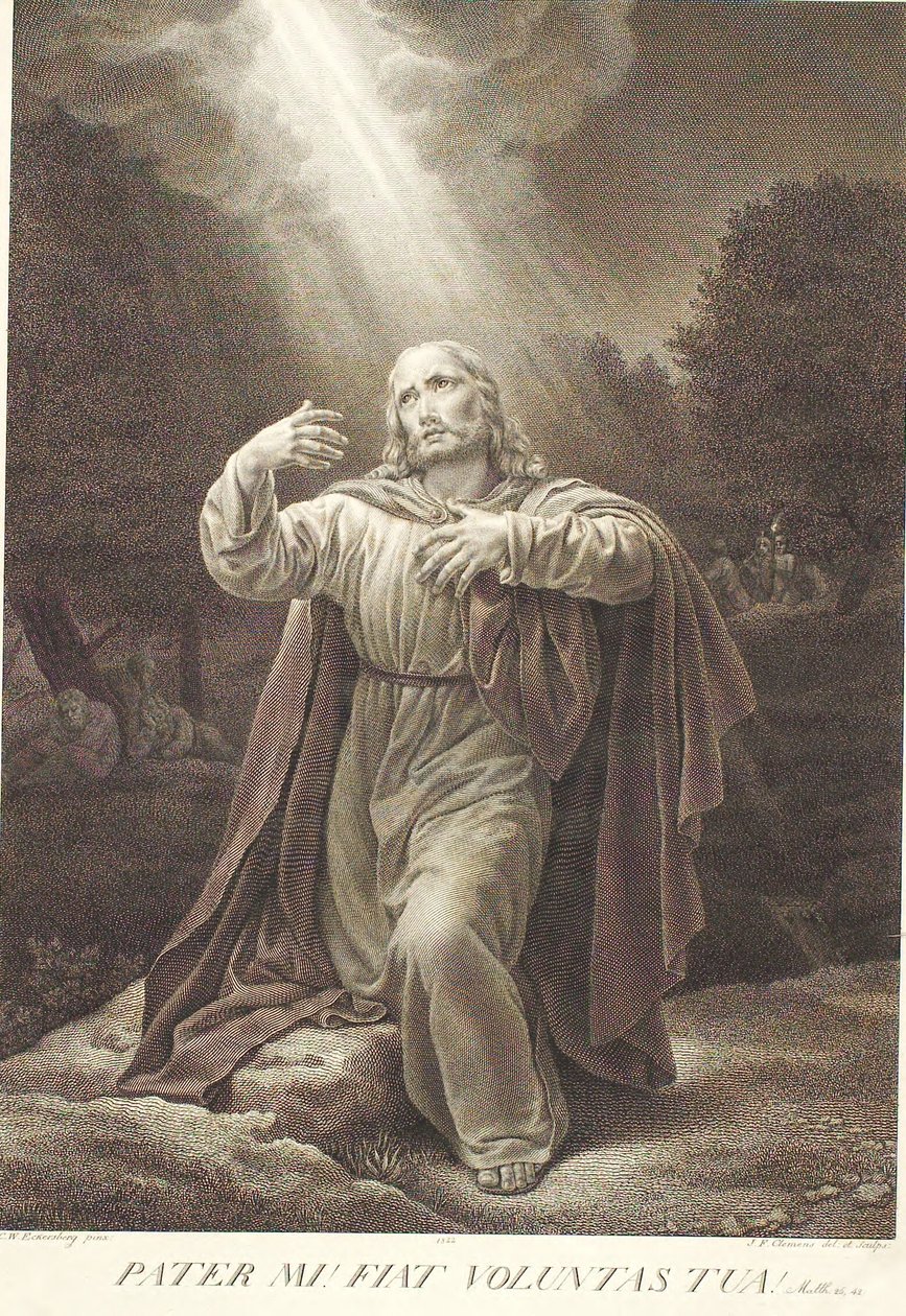 Kristus i Getsemane Have av J.F. Clemens