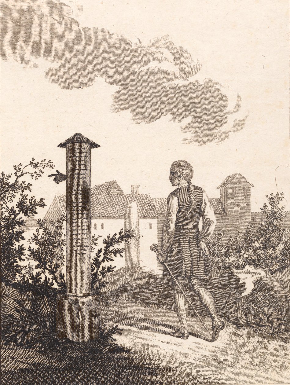 Niels Klim som løper i Potu av J.F. Clemens