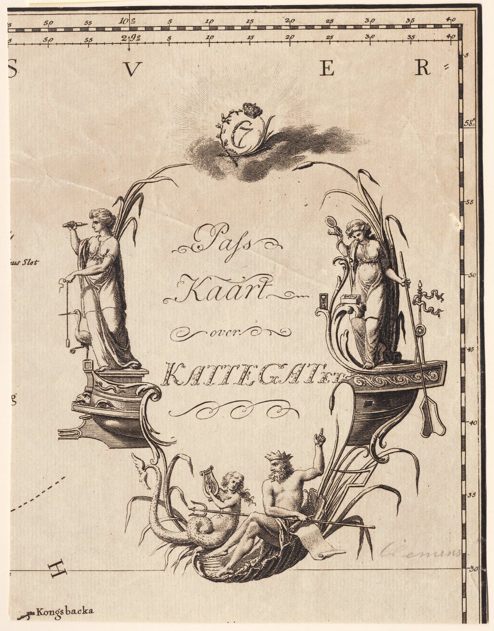 "Pass Kaart over Kattegatet" av J.F. Clemens