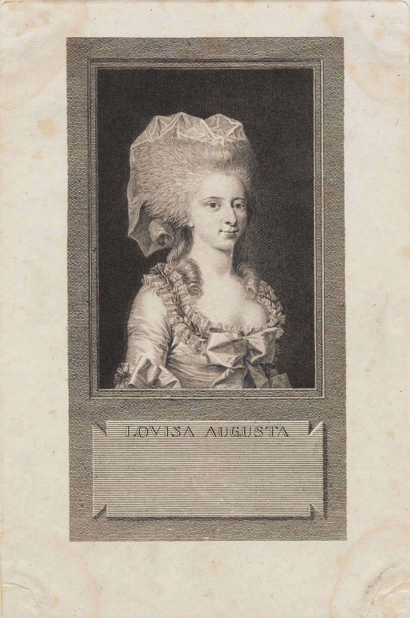 Portrett av prinsesse Louisa Augusta av J.F. Clemens
