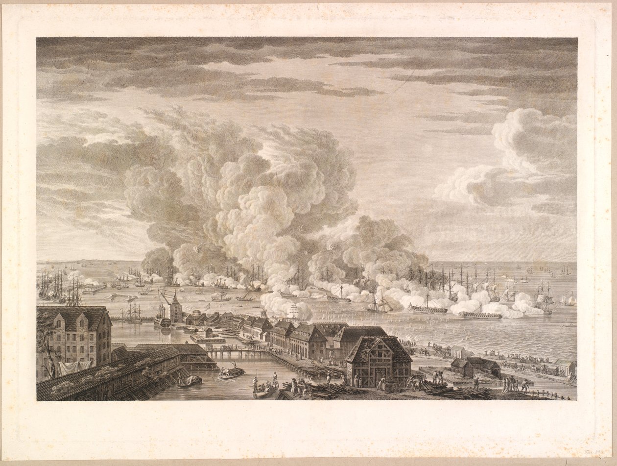 Slaget på Reden d. 2. april 1801 av J.F. Clemens
