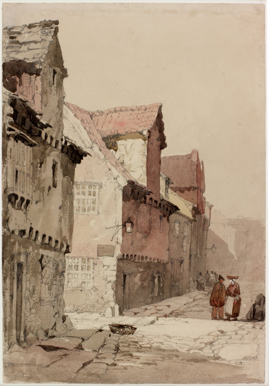 På Pandon, 1841 (blyant og wc på papir) av J.I. Brown