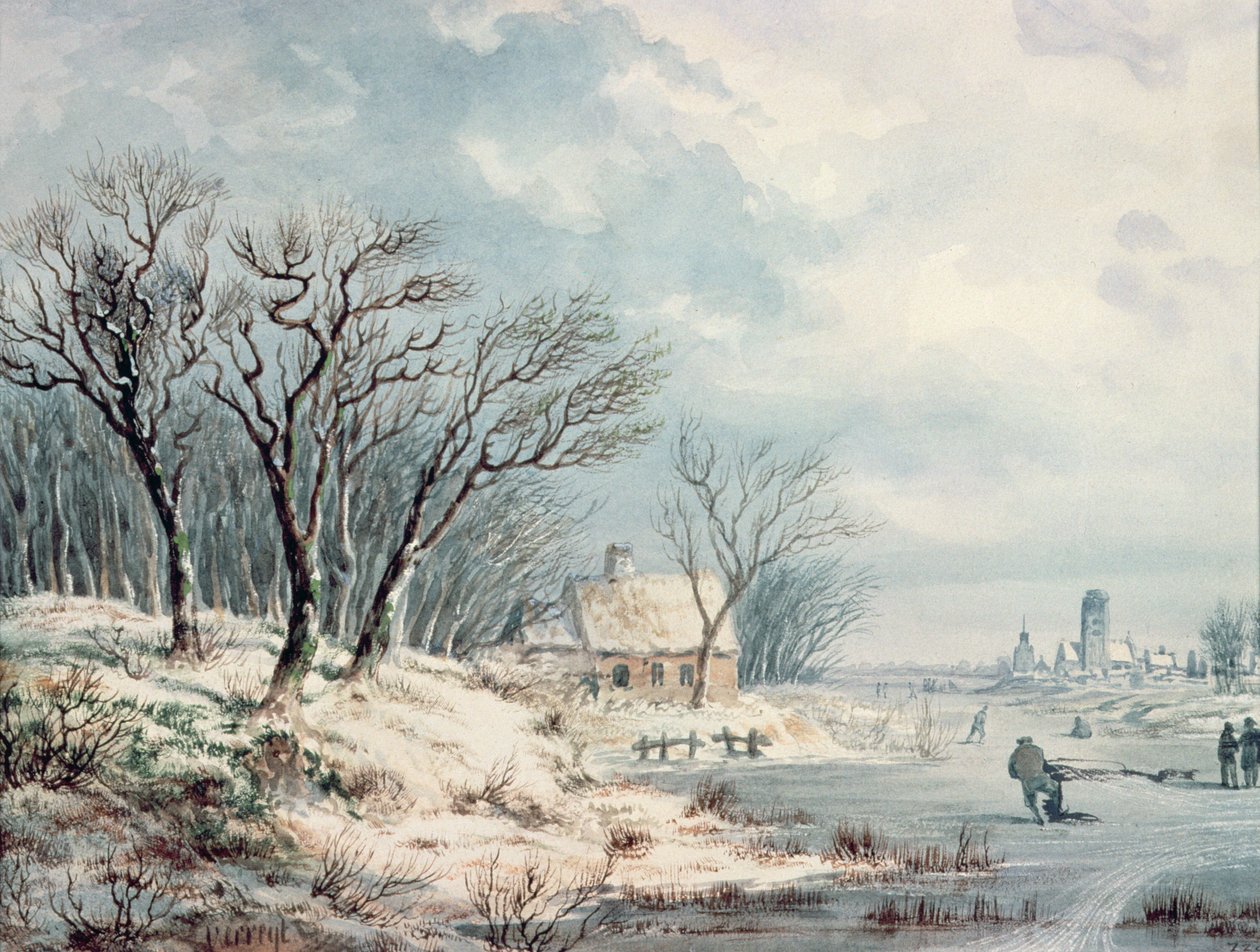 Landskap: Vinter av J.J. Verreyt