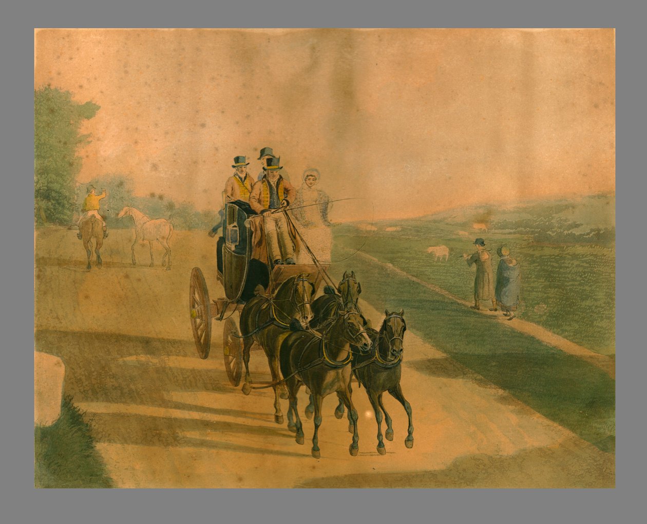 Posttrener, 1820 av J.L.A.