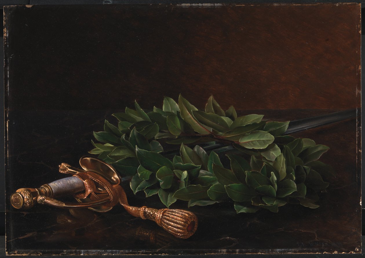 En corsage med en laurbærkrans av J.L. Jensen
