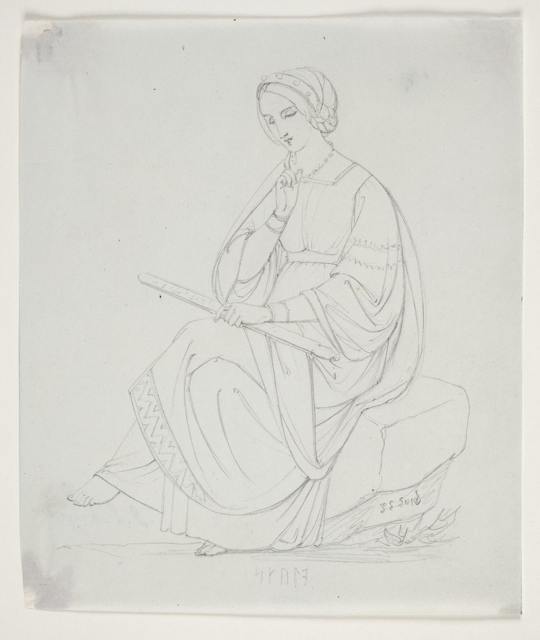 Studie for "The Three Norns" av J.L. Lund