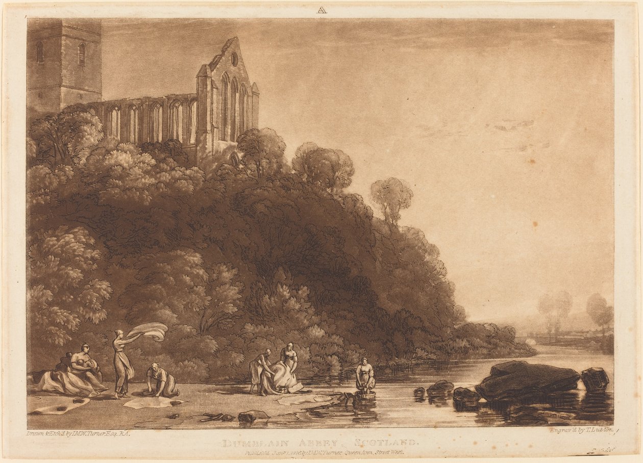 Dumblain Abbey, utgitt 1816. av Joseph Mallord William Turner