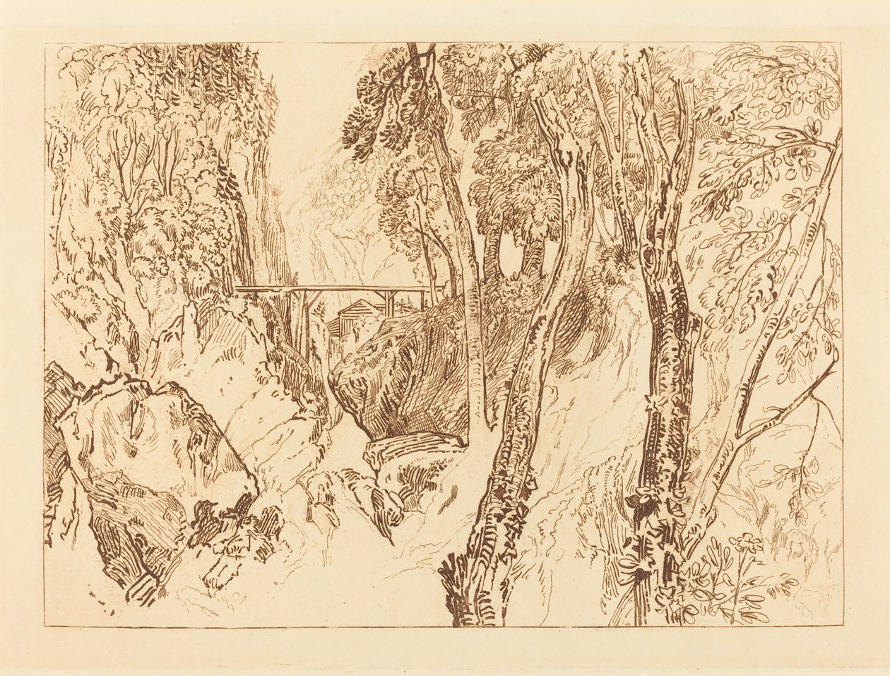 Mill nær Grand Chartreuse, utgitt 1816. av Joseph Mallord William Turner