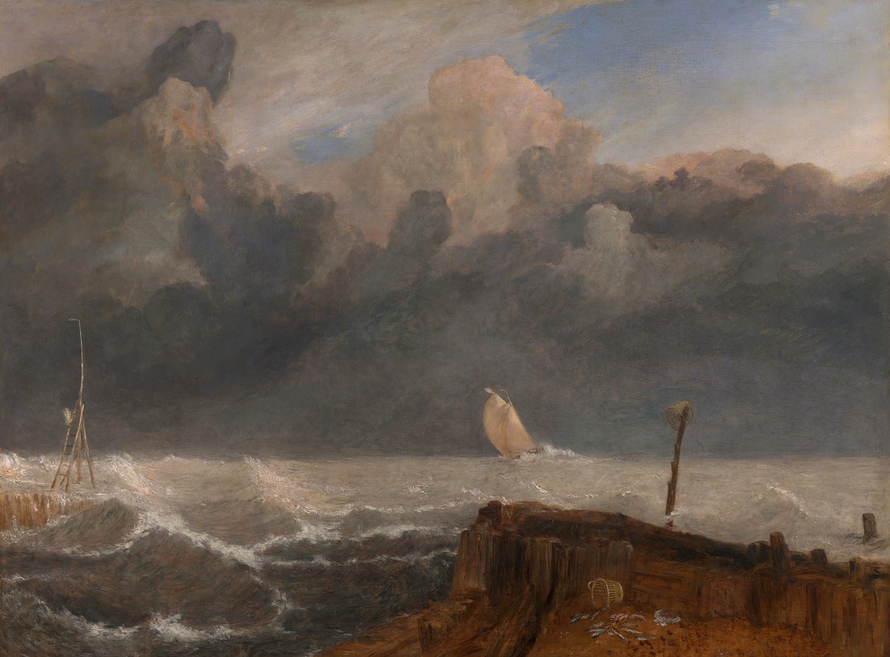 Port Ruysdael, mellom 1826 og 1827. av Joseph Mallord William Turner