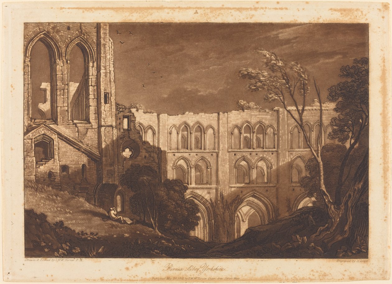 Rivaux Abbey, utgitt 1812. av Joseph Mallord William Turner