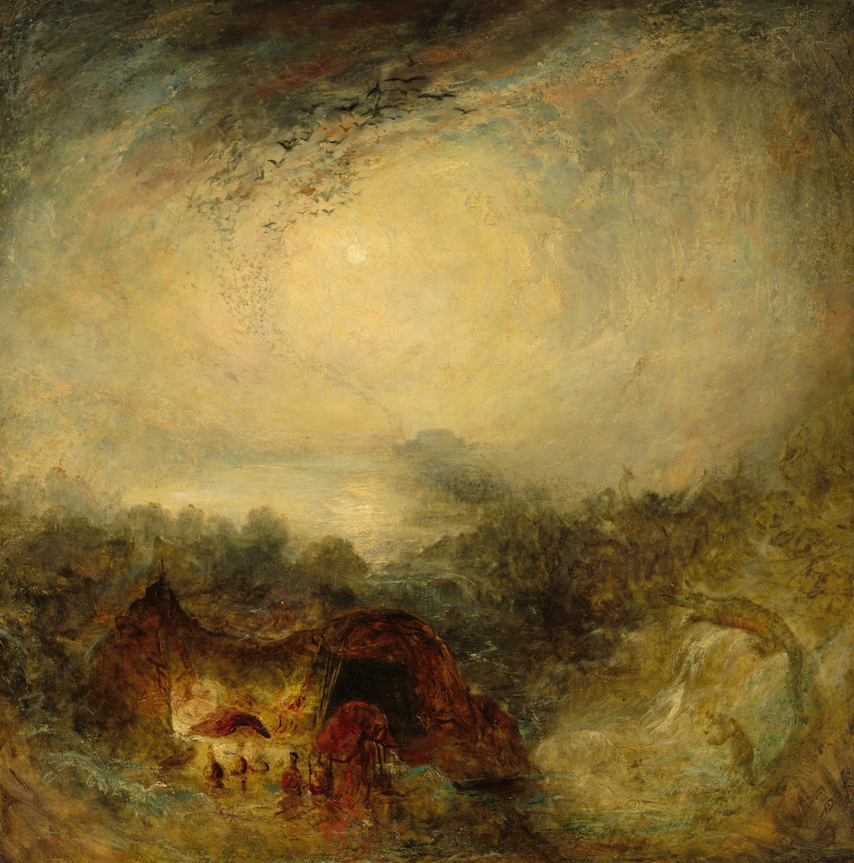 Syndflodens aften, ca. 1843. av Joseph Mallord William Turner