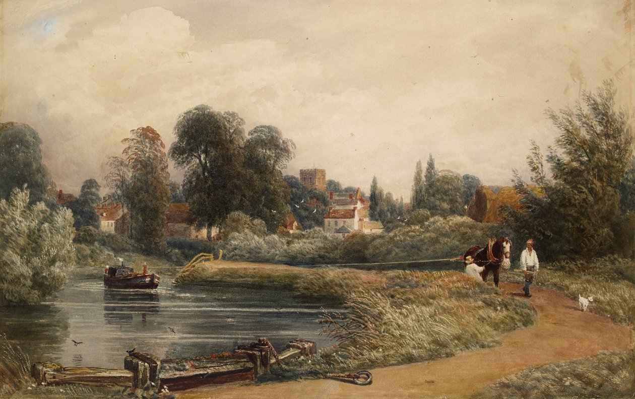 Utsikt over Iffley fra elven, 1841 av Joseph Mallord William Turner