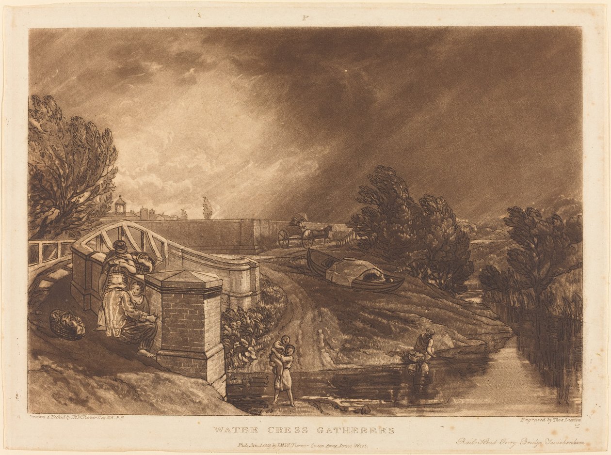 Watercress Gatherers, utgitt 1819. av Joseph Mallord William Turner