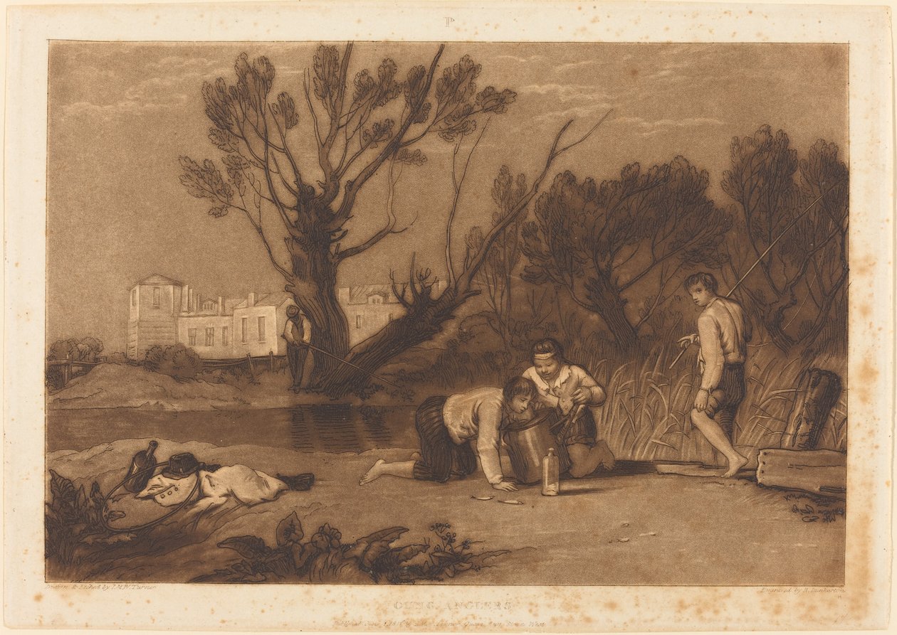 Young Anglers, utgitt 1811. av Joseph Mallord William Turner