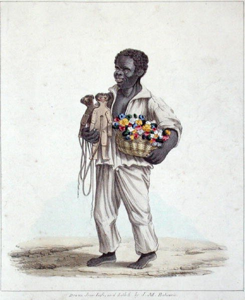 Dukkeselger på Carnival, Kingston, Jamaica av J.M. Belisario