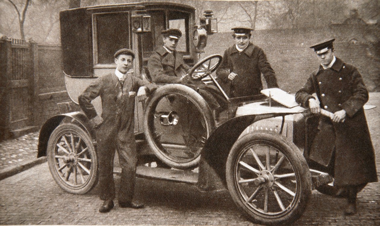 Første drosje i Liverpool, Merseyside, 1906 av JP Wood