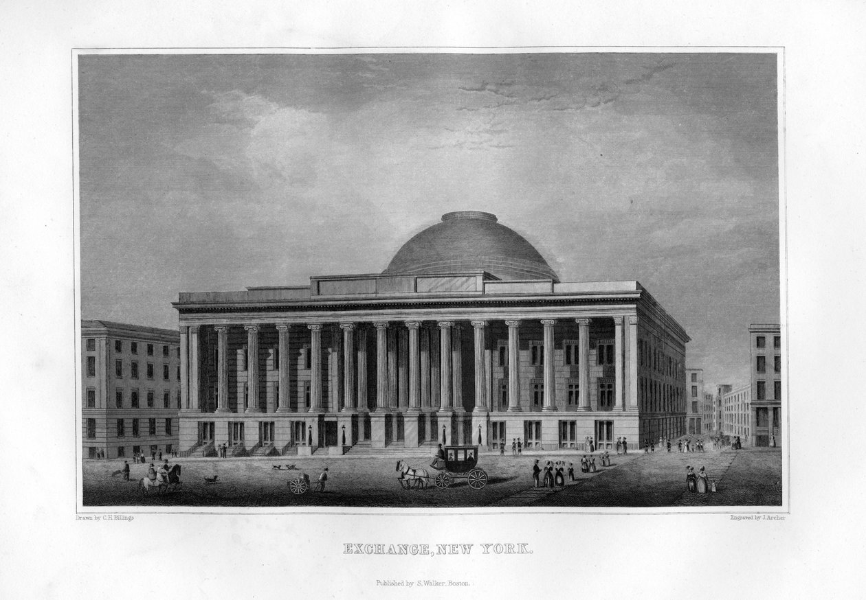 Exchange, New York, 1855. av J. Archer