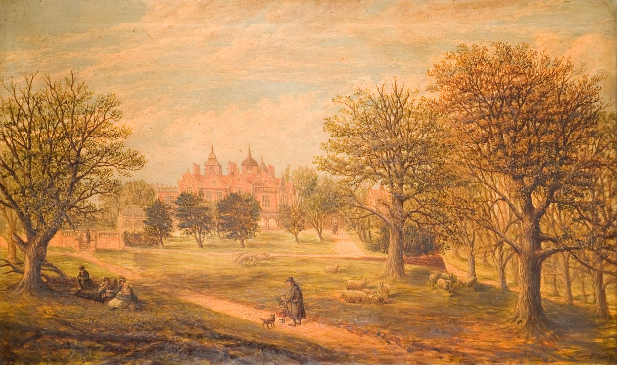 Aston Hall fra Vesten, 1800-1900. av J. Beardmore