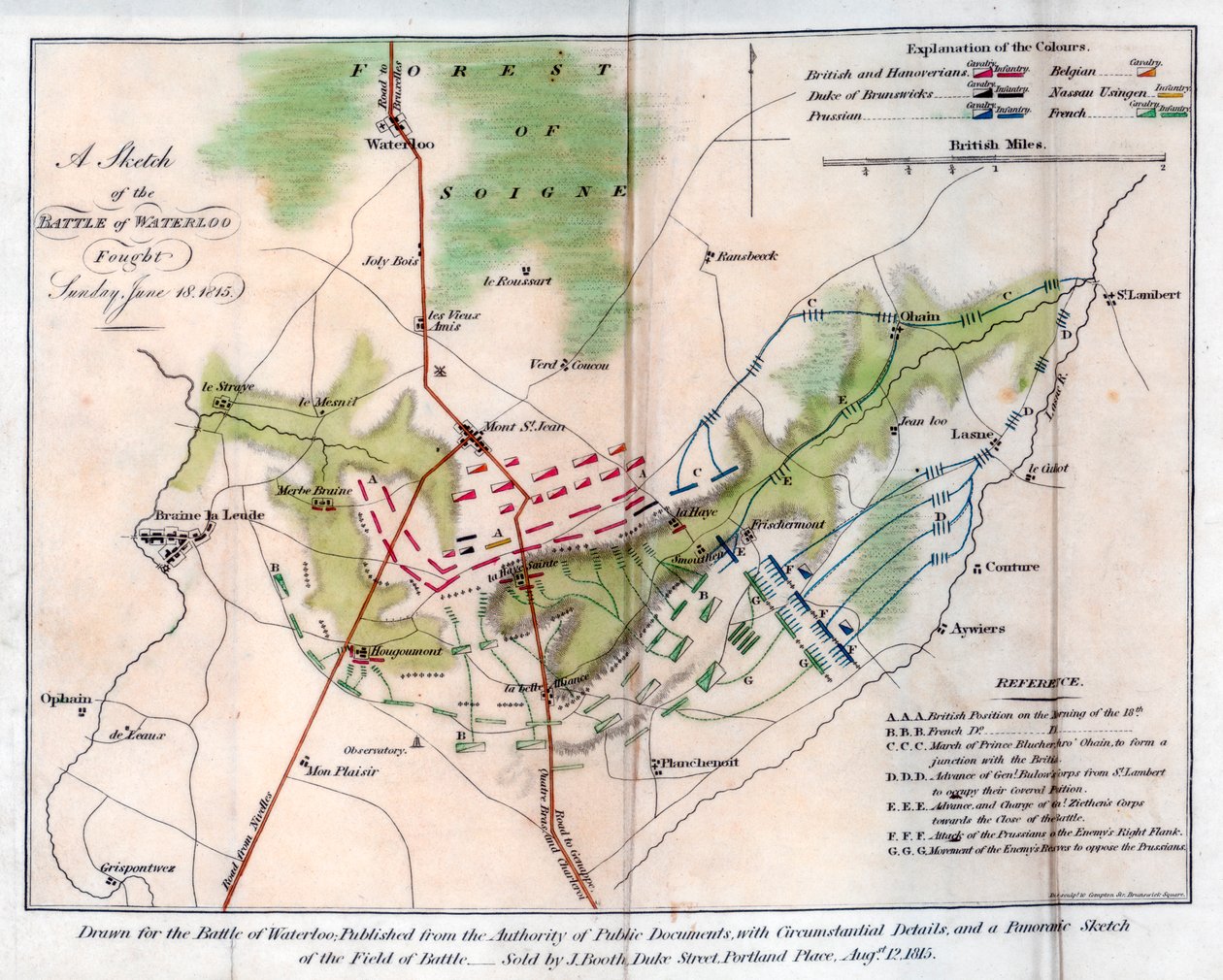 Slaget ved Waterloo, 1815 1816. av J Booth
