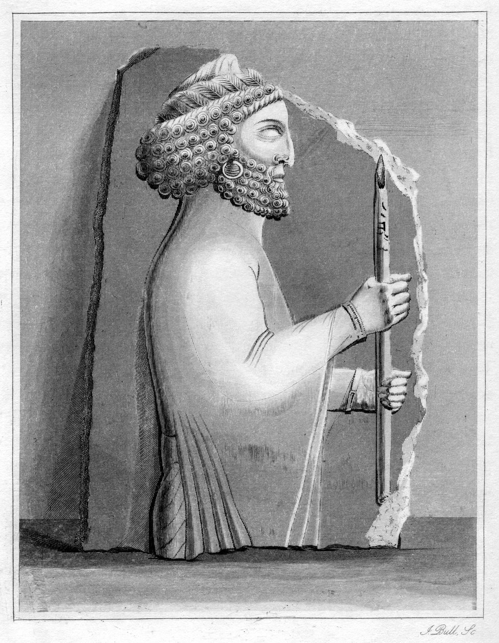 Persepolsk skulptur, 1848. av J. Bull