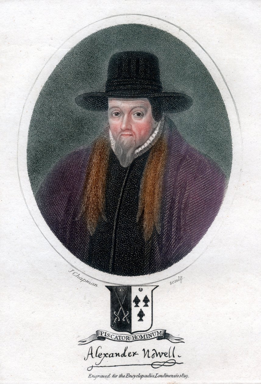 Alexander Nowell, engelsk prest og teolog, 1819. av J. Chapman