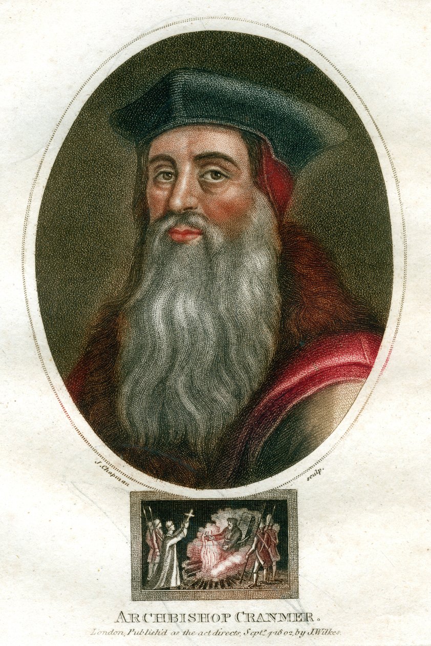 Erkebiskop Cranmer, 1816. av J. Chapman