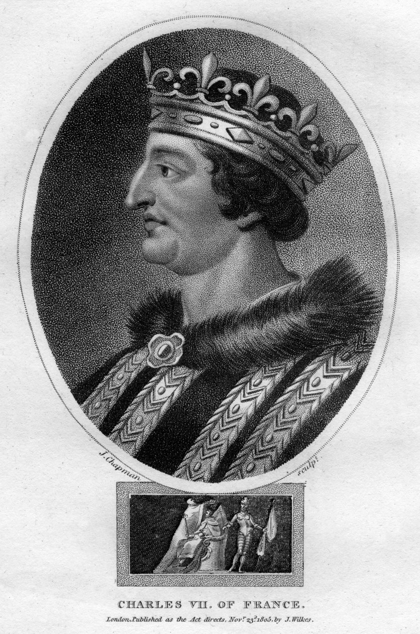 Charles VII, konge av Frankrike, 1805. av J. Chapman