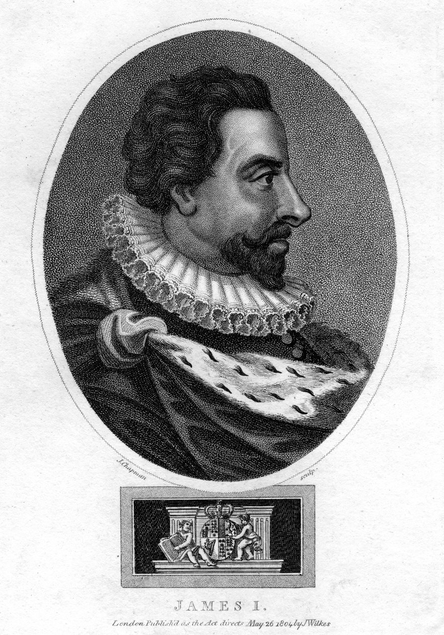 James I av England, 1804. av J. Chapman