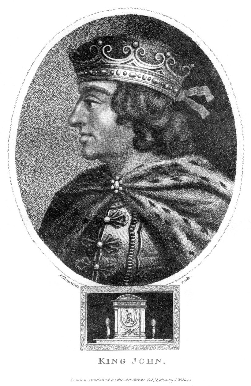 Kong Johannes 1167-1216, 1804. av J. Chapman