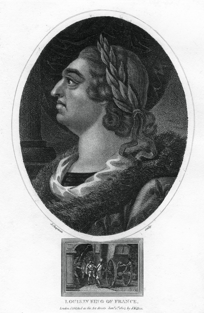 Louis XV, konge av Frankrike, 1805. av J. Chapman