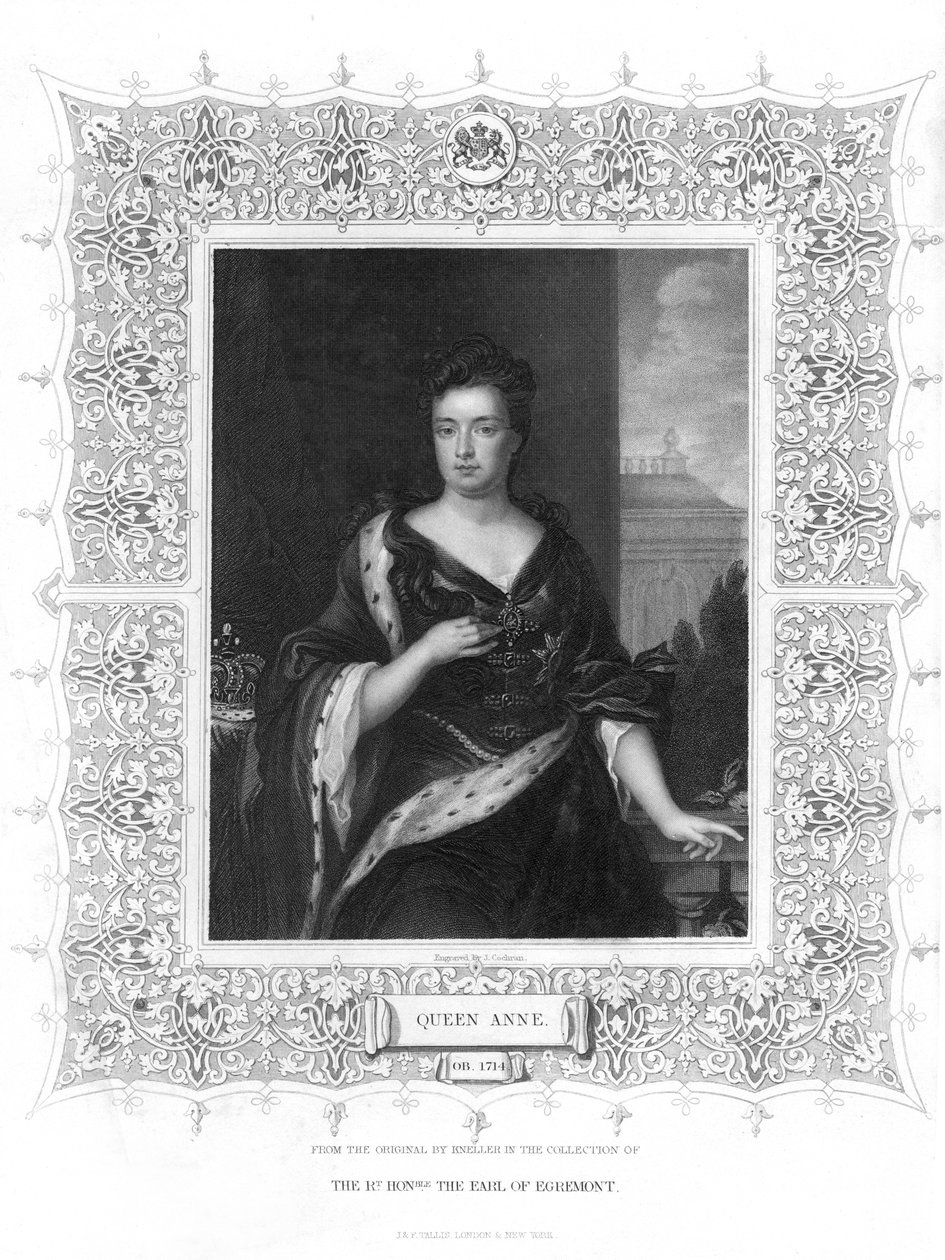 Anne, dronning av Storbritannia, 1800-tallet. av J. Cochran