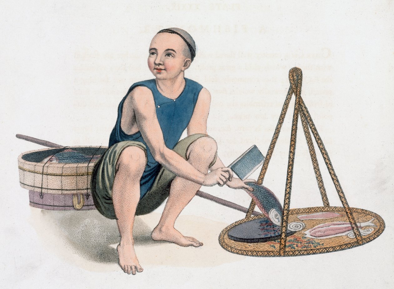 En fiskehandler, 1800 av J Dadley