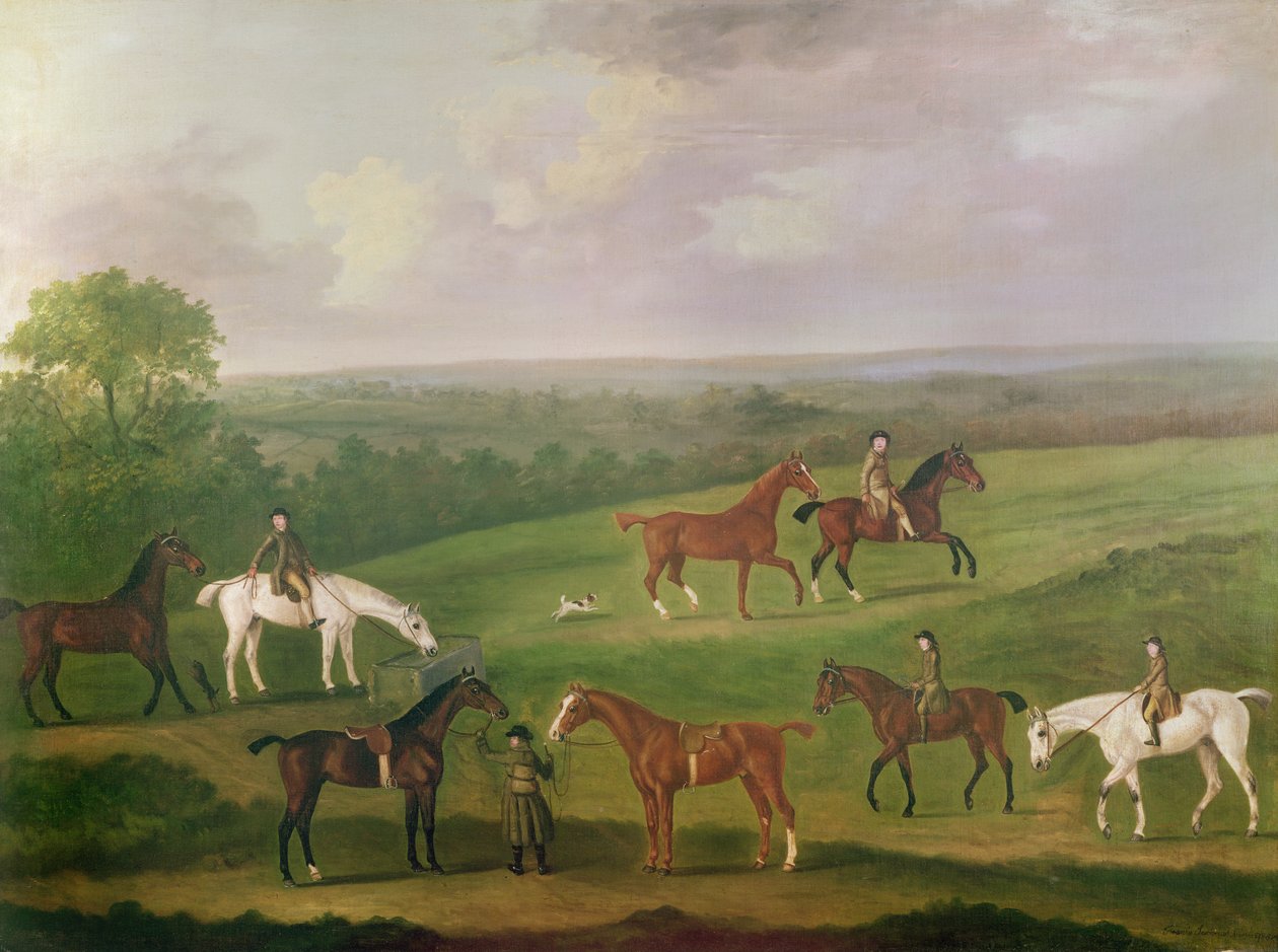 Hester på trening av J. Francis Sartorius