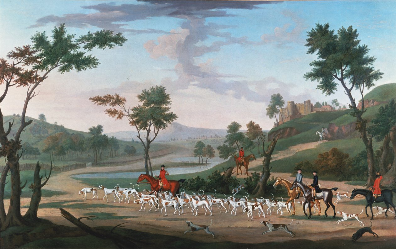 Jaktscene på galoppen av J. Francis Sartorius