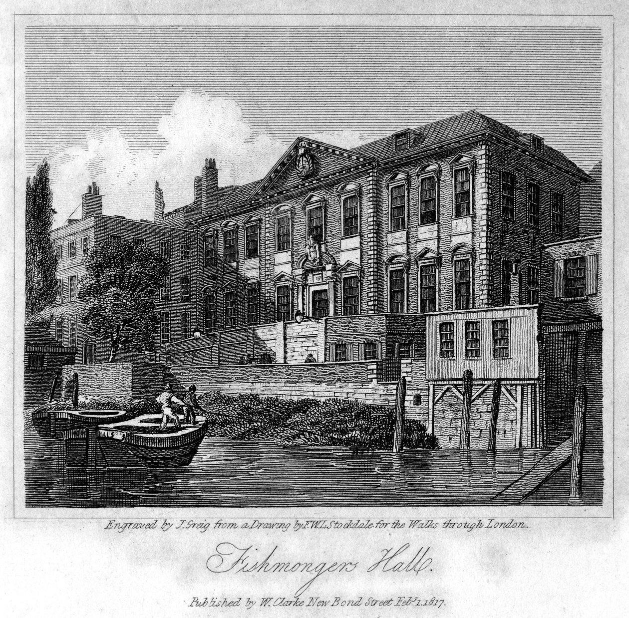 Fishmongers Hall, City of London, 1817. av J. Greig