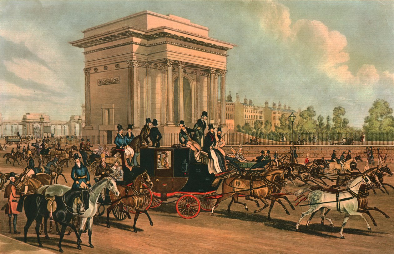 Hyde Park Corner, c1838. av J Harris