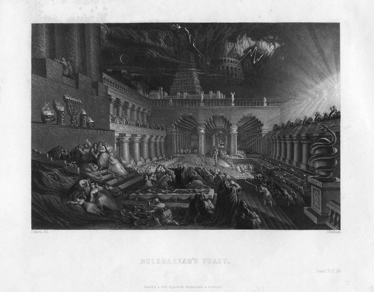 Belsasars fest, 1800-tallet. av J. Horsburgh
