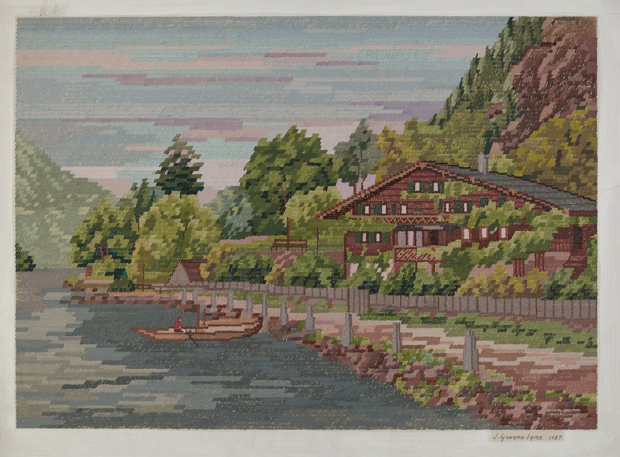 Landskap i Petit Point av J. Howard Iams
