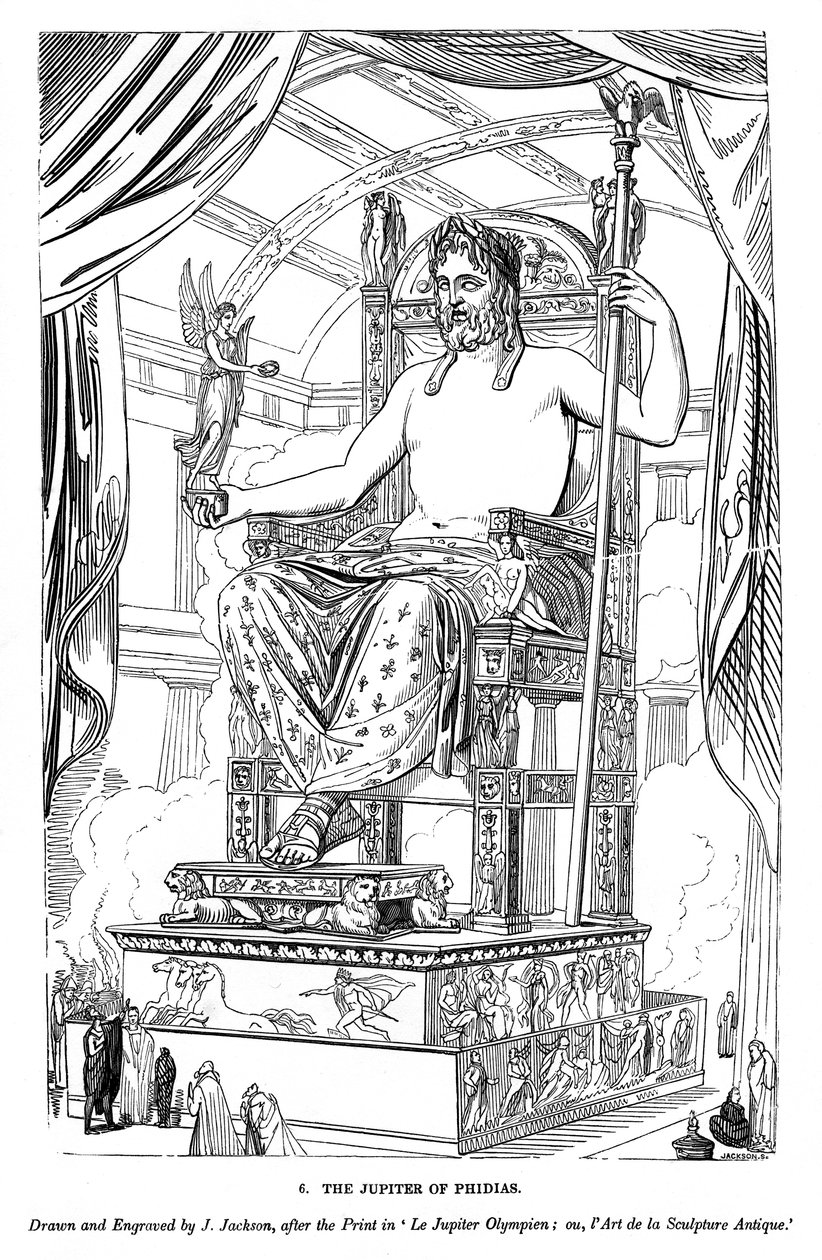 The Jupiter of Phidias, 1843 av J. Jackson