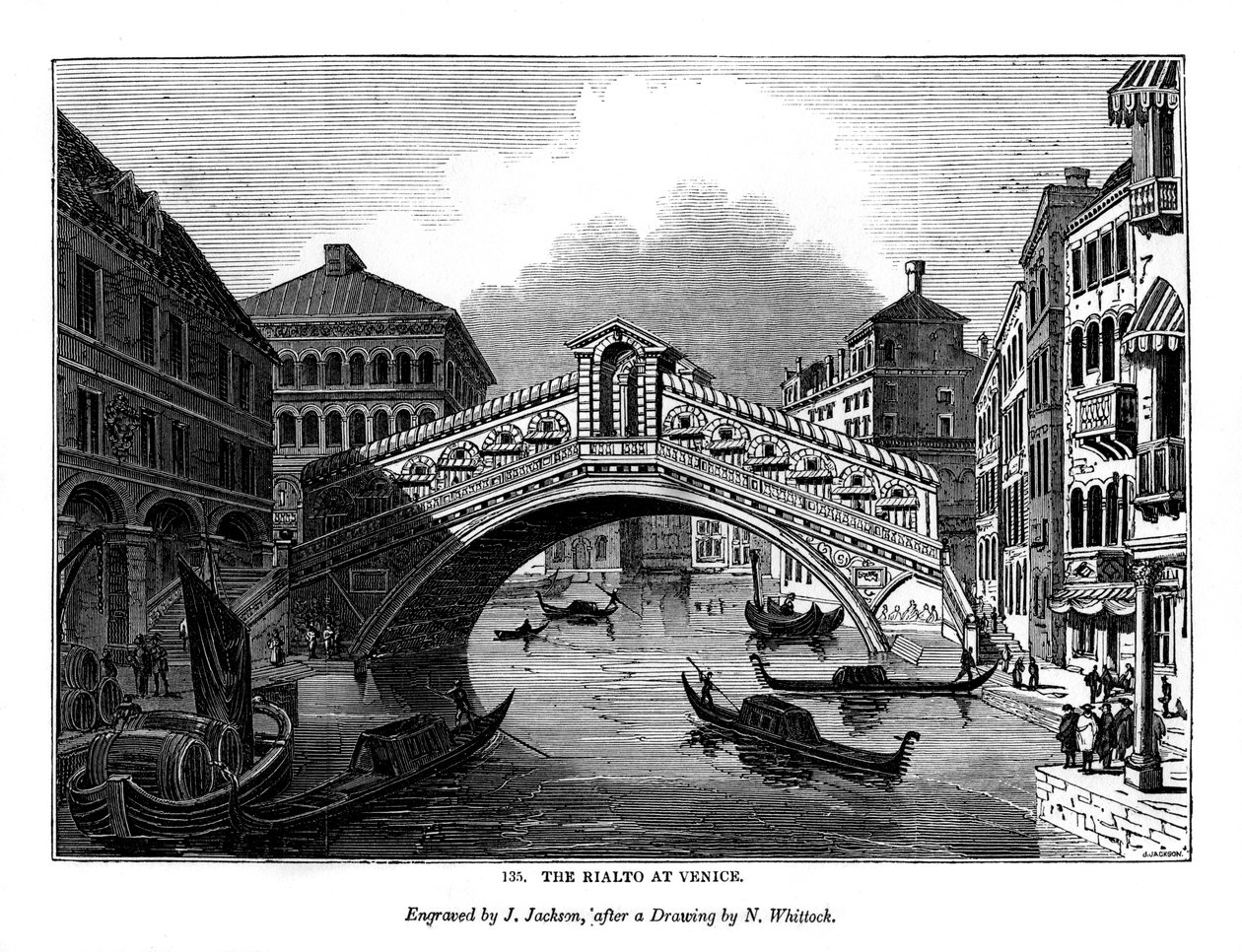 Rialto i Venezia, 1843 av J. Jackson